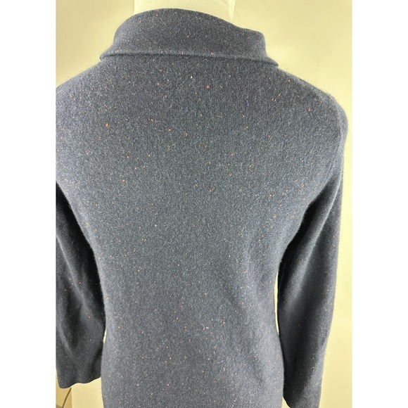 *Flawed Talbots Cashmere Sweater Sabrina Donegal LP Large Petite Navy Speckled - Picture 10 of 12